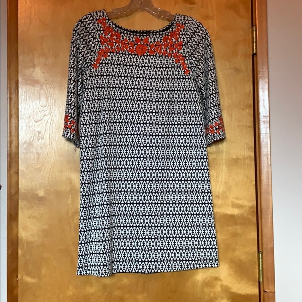 Dress with bell sleeves